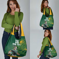 Custom Rugby South Africa Grocery Bag Springboks Mascot - Wonder Print Shop