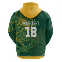 Custom Rugby South Africa Hoodie Springboks Mascot - Wonder Print Shop
