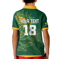 Custom Rugby South Africa Kid Polo Shirt Springboks Mascot - Wonder Print Shop