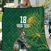 Custom Rugby South Africa Quilt Springboks Mascot - Wonder Print Shop