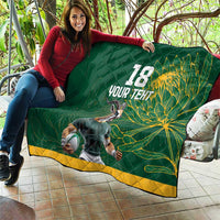 Custom Rugby South Africa Quilt Springboks Mascot - Wonder Print Shop