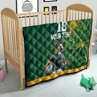 Custom Rugby South Africa Quilt Springboks Mascot - Wonder Print Shop