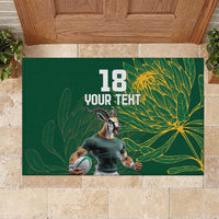 Custom Rugby South Africa Rubber Doormat Springboks Mascot - Wonder Print Shop