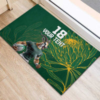 Custom Rugby South Africa Rubber Doormat Springboks Mascot - Wonder Print Shop