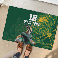 Custom Rugby South Africa Rubber Doormat Springboks Mascot - Wonder Print Shop