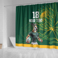 Custom Rugby South Africa Shower Curtain Springboks Mascot - Wonder Print Shop