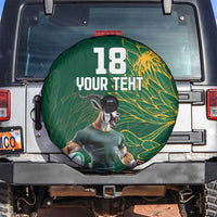 Custom Rugby South Africa Spare Tire Cover Springboks Mascot - Wonder Print Shop