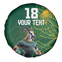 Custom Rugby South Africa Spare Tire Cover Springboks Mascot - Wonder Print Shop