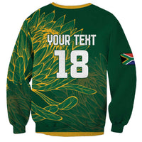 Custom Rugby South Africa Sweatshirt Springboks Mascot - Wonder Print Shop