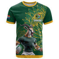 Custom Rugby South Africa T Shirt Springboks Mascot - Wonder Print Shop