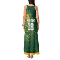 Custom Rugby South Africa Tank Maxi Dress Springboks Mascot - Wonder Print Shop