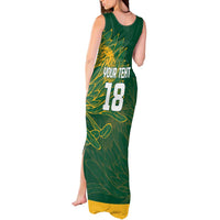 Custom Rugby South Africa Tank Maxi Dress Springboks Mascot - Wonder Print Shop