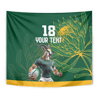 Custom Rugby South Africa Tapestry Springboks Mascot - Wonder Print Shop