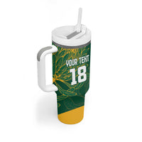 Custom Rugby South Africa Tumbler With Handle Springboks Mascot - Wonder Print Shop
