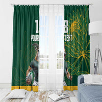 Custom Rugby South Africa Window Curtain Springboks Mascot - Wonder Print Shop