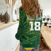 Custom Rugby South Africa Women Casual Shirt Springboks Mascot - Wonder Print Shop