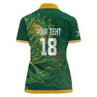 Custom Rugby South Africa Women Polo Shirt Springboks Mascot - Wonder Print Shop