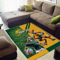 Personalized Rugby South Africa Australia Area Rug Springboks Wallabies Mascot Go Champions - Wonder Print Shop