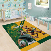 Personalized Rugby South Africa Australia Area Rug Springboks Wallabies Mascot Go Champions - Wonder Print Shop