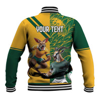 Personalized Rugby South Africa Australia Baseball Jacket Springboks Wallabies Mascot Go Champions - Wonder Print Shop