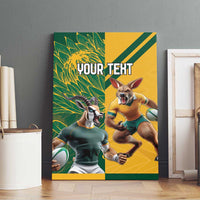 Personalized Rugby South Africa Australia Canvas Wall Art Springboks Wallabies Mascot Go Champions - Wonder Print Shop