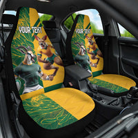 Personalized Rugby South Africa Australia Car Seat Cover Springboks Wallabies Mascot Go Champions - Wonder Print Shop