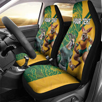 Personalized Rugby South Africa Australia Car Seat Cover Springboks Wallabies Mascot Go Champions - Wonder Print Shop