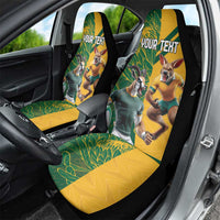 Personalized Rugby South Africa Australia Car Seat Cover Springboks Wallabies Mascot Go Champions - Wonder Print Shop