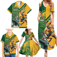 Personalized Rugby South Africa Australia Family Matching Summer Maxi Dress and Hawaiian Shirt Springboks Wallabies Mascot Go Champions - Wonder Print Shop