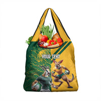 Personalized Rugby South Africa Australia Grocery Bag Springboks Wallabies Mascot Go Champions - Wonder Print Shop