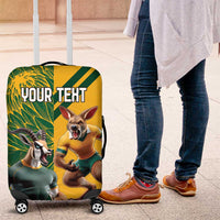 Personalized Rugby South Africa Australia Luggage Cover Springboks Wallabies Mascot Go Champions - Wonder Print Shop