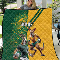 Personalized Rugby South Africa Australia Quilt Springboks Wallabies Mascot Go Champions - Wonder Print Shop