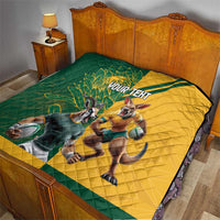 Personalized Rugby South Africa Australia Quilt Springboks Wallabies Mascot Go Champions - Wonder Print Shop