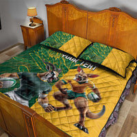 Personalized Rugby South Africa Australia Quilt Bed Set Springboks Wallabies Mascot Go Champions - Wonder Print Shop