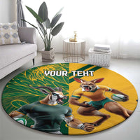 Personalized Rugby South Africa Australia Round Carpet Springboks Wallabies Mascot Go Champions - Wonder Print Shop