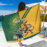 Personalized Rugby South Africa Australia Sarong Springboks Wallabies Mascot Go Champions - Wonder Print Shop