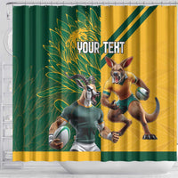 Personalized Rugby South Africa Australia Shower Curtain Springboks Wallabies Mascot Go Champions - Wonder Print Shop
