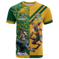 Personalized Rugby South Africa Australia T Shirt Springboks Wallabies Mascot Go Champions - Wonder Print Shop