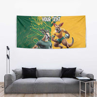 Personalized Rugby South Africa Australia Tapestry Springboks Wallabies Mascot Go Champions - Wonder Print Shop