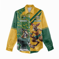 Personalized Rugby South Africa Australia Women Casual Shirt Springboks Wallabies Mascot Go Champions - Wonder Print Shop
