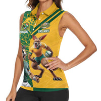 Personalized Rugby South Africa Australia Women Sleeveless Polo Shirt Springboks Wallabies Mascot Go Champions - Wonder Print Shop