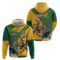 Personalized Rugby South Africa Australia Zip Hoodie Springboks Wallabies Mascot Go Champions - Wonder Print Shop