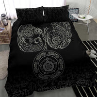 Viking Pride of Yorkshire Bedding Set Black Odin’s Ravens Nordic - Wonder Print Shop