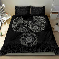 Viking Pride of Yorkshire Bedding Set Black Odin’s Ravens Nordic - Wonder Print Shop