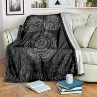 Viking Pride of Yorkshire Blanket Black Odin’s Ravens Nordic - Wonder Print Shop