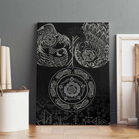Viking Pride of Yorkshire Canvas Wall Art Black Odin’s Ravens Nordic - Wonder Print Shop