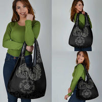 Viking Pride of Yorkshire Grocery Bag Black Odin’s Ravens Nordic - Wonder Print Shop