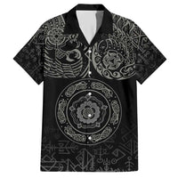 Viking Pride of Yorkshire Hawaiian Shirt Black Odin’s Ravens Nordic - Wonder Print Shop