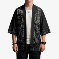 Viking Pride of Yorkshire Kimono Black Odin’s Ravens Nordic - Wonder Print Shop