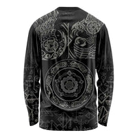 Viking Pride of Yorkshire Long Sleeve Shirt Black Odin’s Ravens Nordic - Wonder Print Shop
